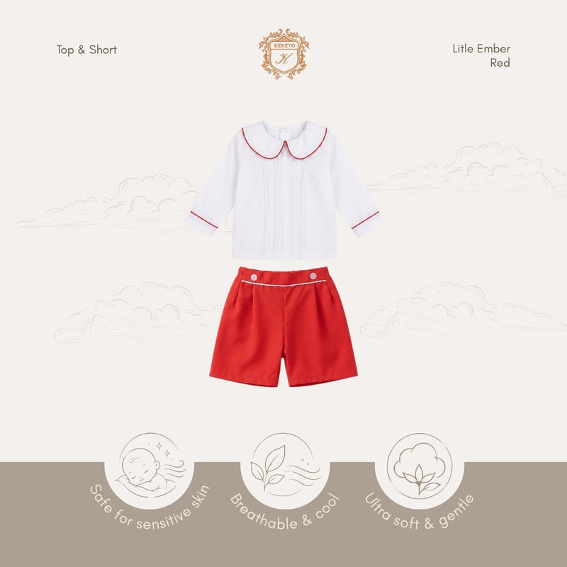 Kekeyo Top & Short Litle Ember Red | 2Y