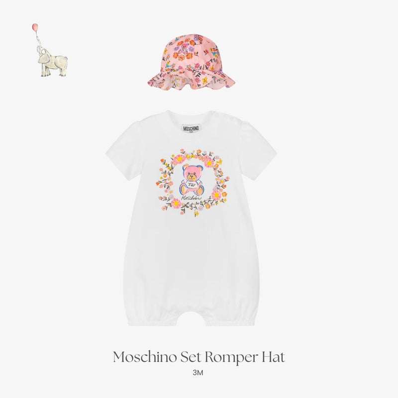 Moschino Set Romper Hat