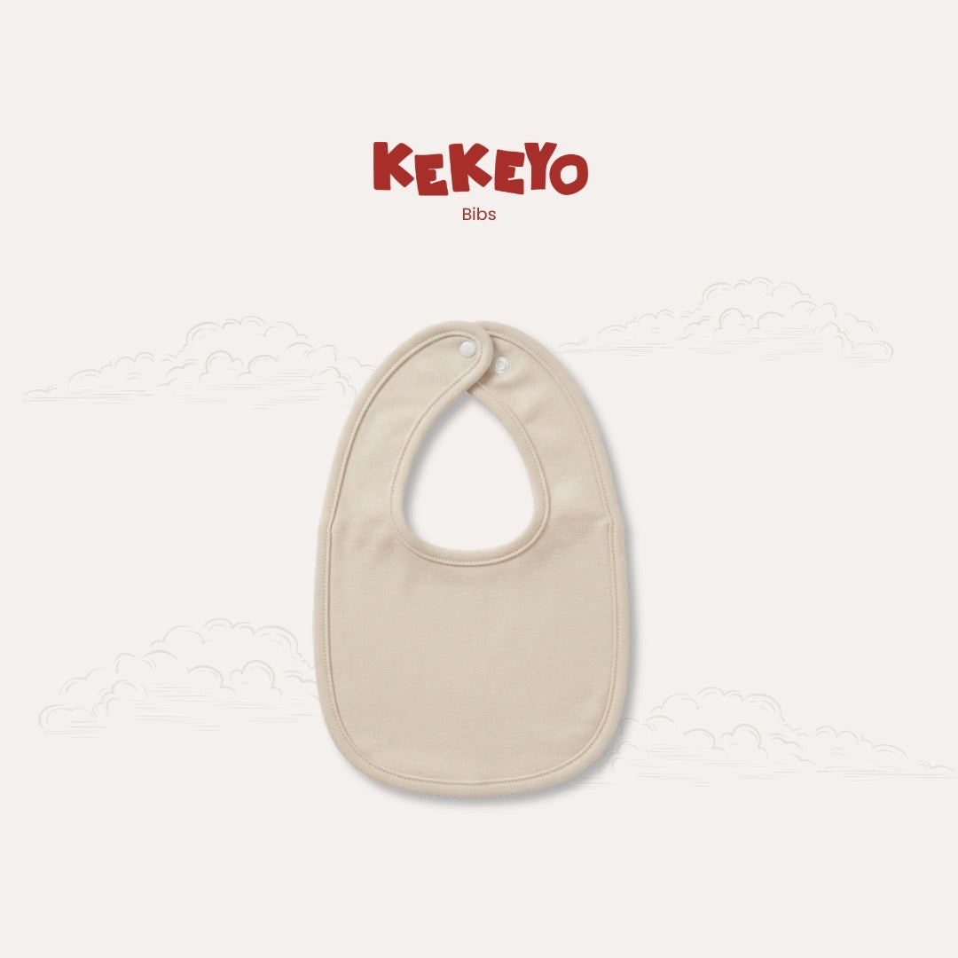 Kekeyo 2-in-1 Baby Set (Hat & Bibs) 0-3M Newborn | Cream Series