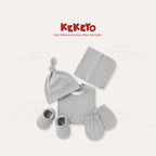Kekeyo 5-in-1 Baby Essentials Gift Set 0-3M Newborn | Grey Series
