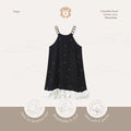 Kekeyo Chanelle Pearl Dress Cotton non-Sleeveless