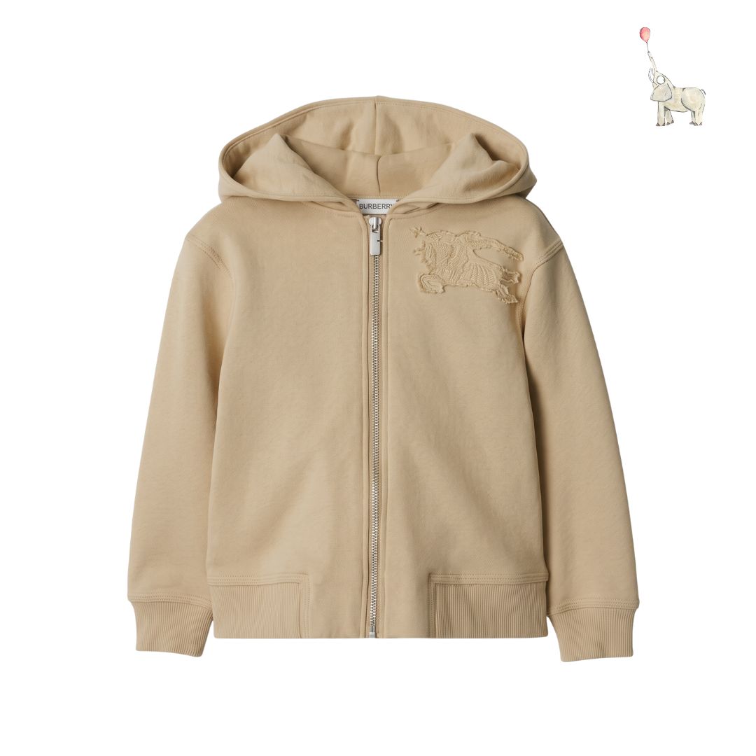 Burberry EKD Cotton Hoodie Beige Size 12Y | Babybrandedshop