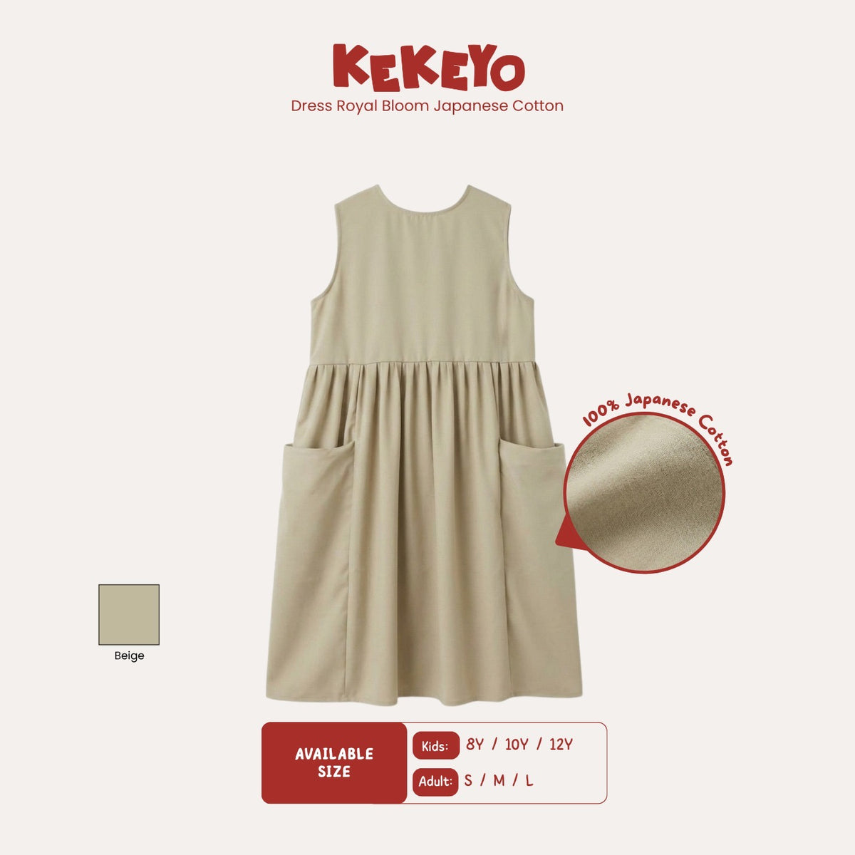Kekeyo Dress Royal Bloom Choco | 8Y 10Y 12Y S M L