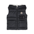Moncler Kids Amy Quilted Down Gilet in Navy Blue