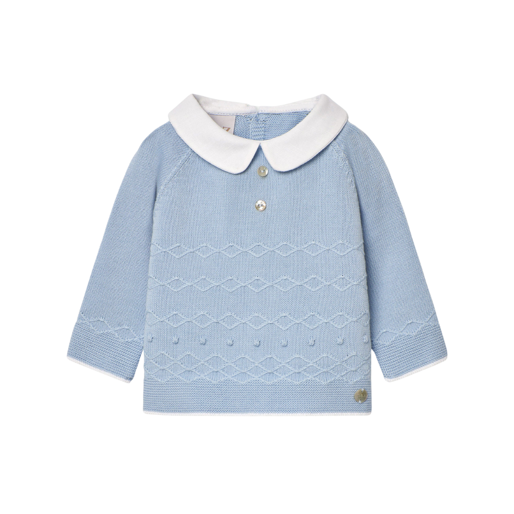 Paz Rodriguez Knitted Sweater in Blue