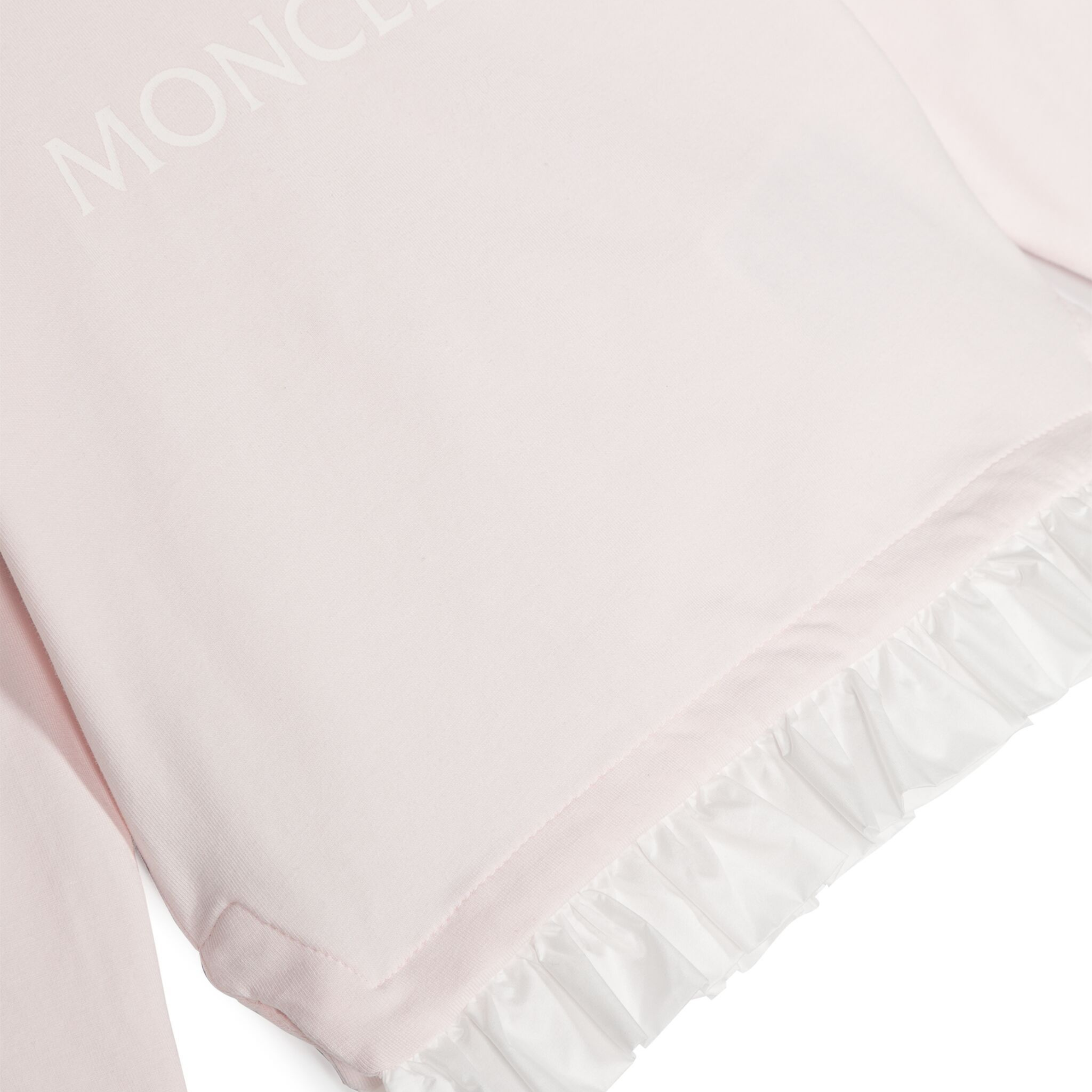 Moncler Kids Pink Cotton Blend Long-Sleeve T-shirt