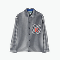 Kenzo Vichy Check Shirt With A Red Patch 'K'