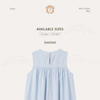 Kekeyo Dress Bow Cotton Blue | 4-5Y 9-10Y