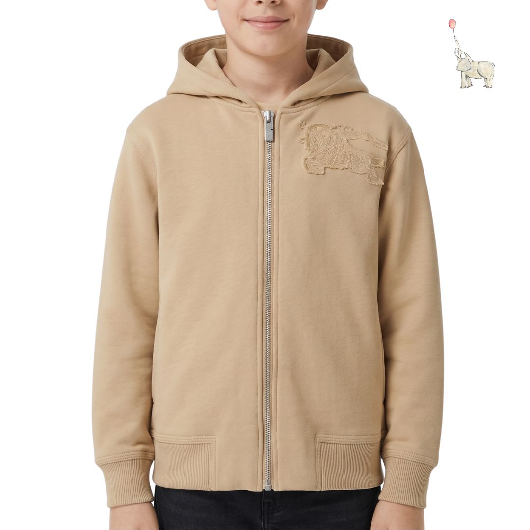 Burberry EKD Cotton Hoodie Beige Size 12Y | Babybrandedshop