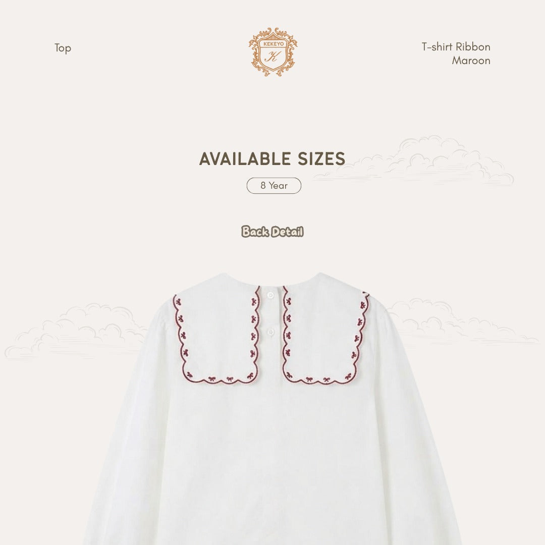Kekeyo T-shirt Ribbon Maroon | 8Y