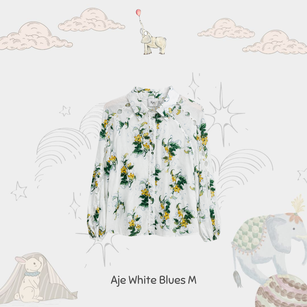 Aje White Blouse M