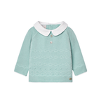 Paz Rodriguez Knitted Sweater in Aqua
