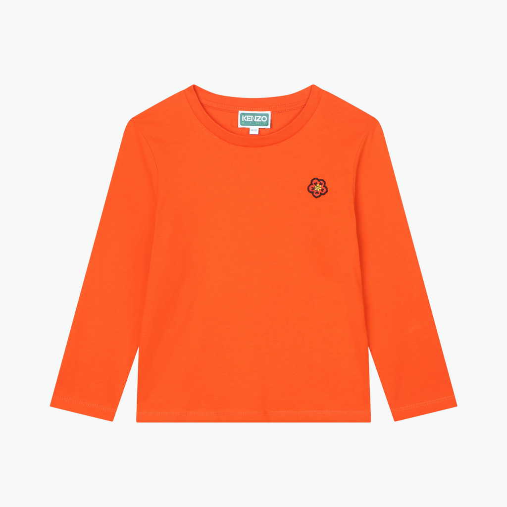 Kenzo Boke Flower Cotton Longsleeve in Orange