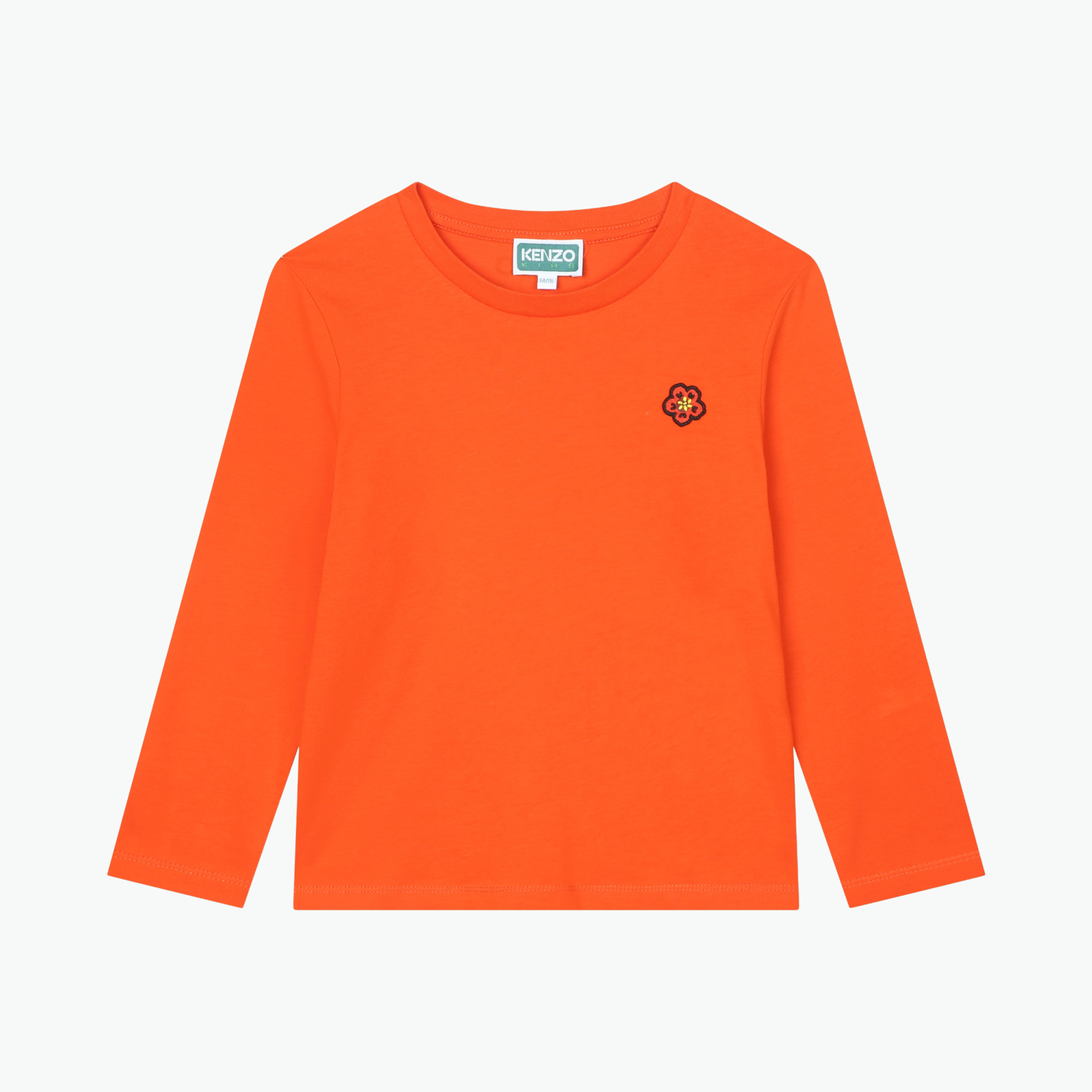 Kenzo Boke Flower Cotton Longsleeve in Orange