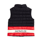Moncler Kids Logo Print Vest in Navy Blue