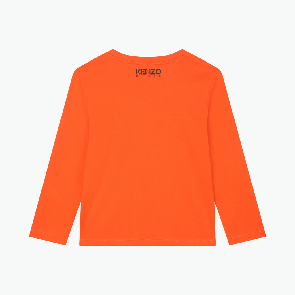 Kenzo Boke Flower Cotton Longsleeve in Orange