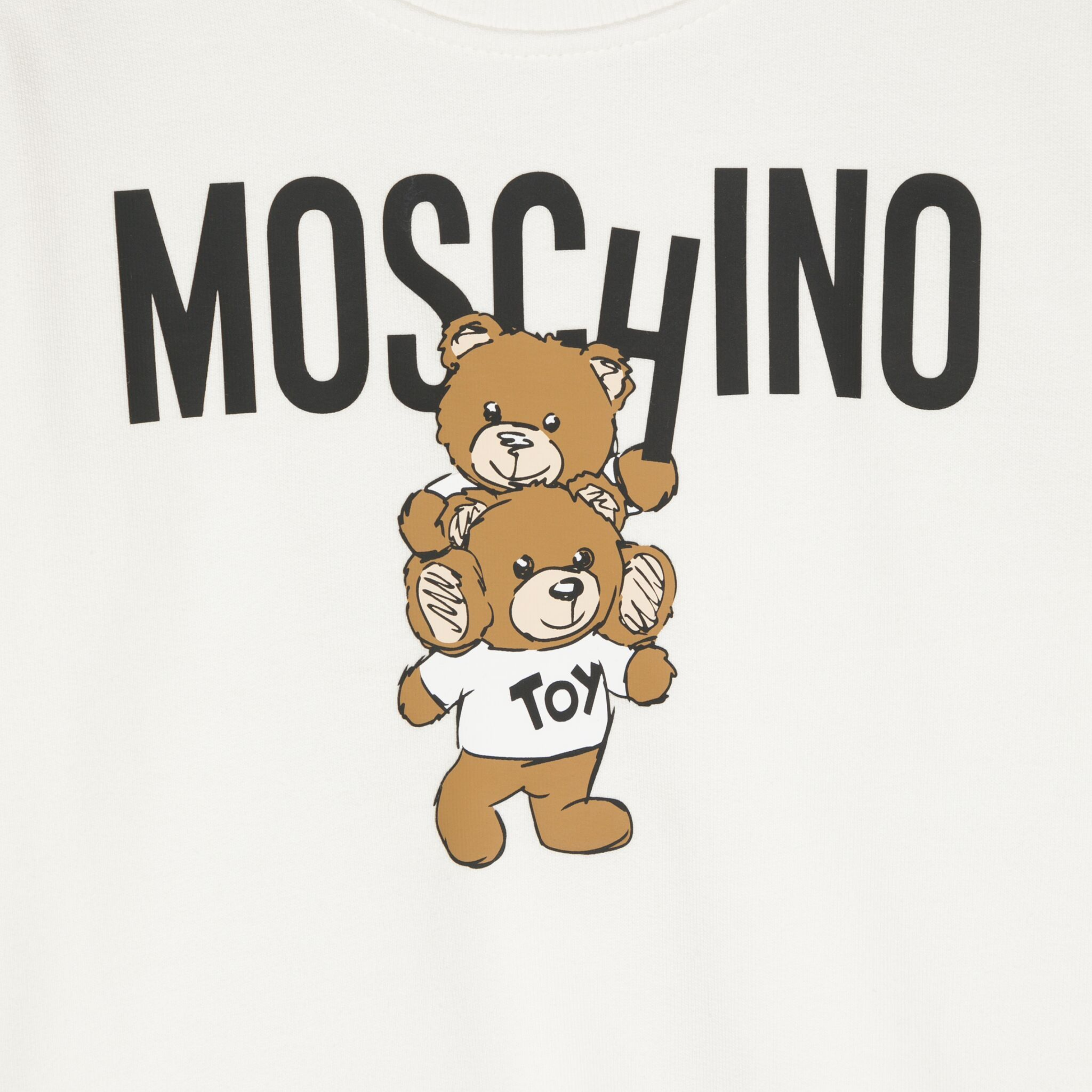 Moschino Kids Ivory Teddy Bear Long Sleeve Shirt