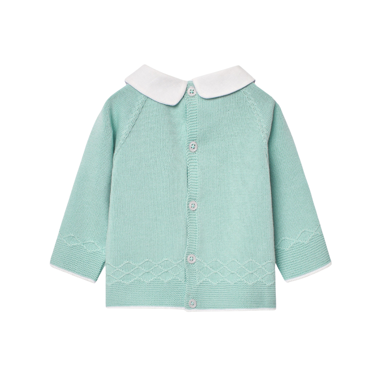 Paz Rodriguez Knitted Sweater in Aqua