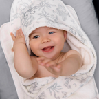 Tartin Et Chocolat Baby Towel in Grey