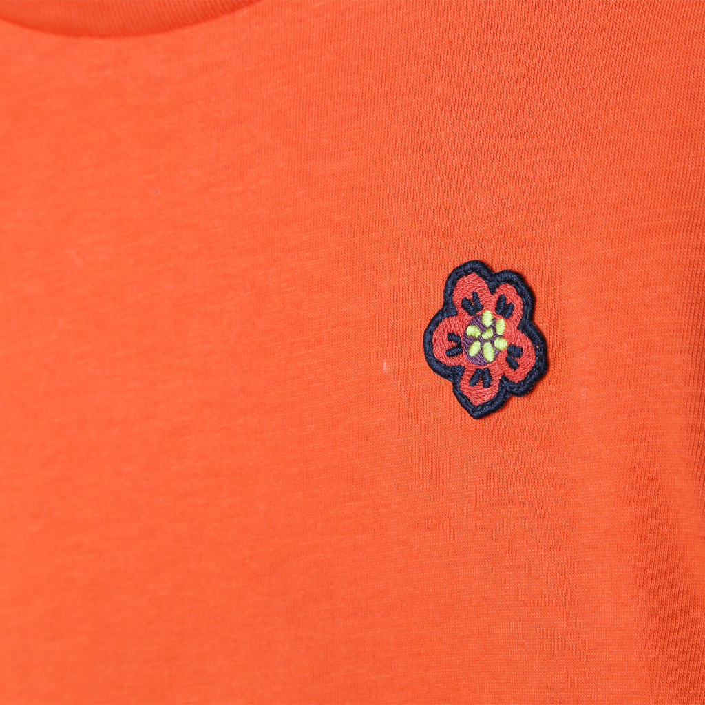Kenzo Boke Flower Cotton Longsleeve in Orange
