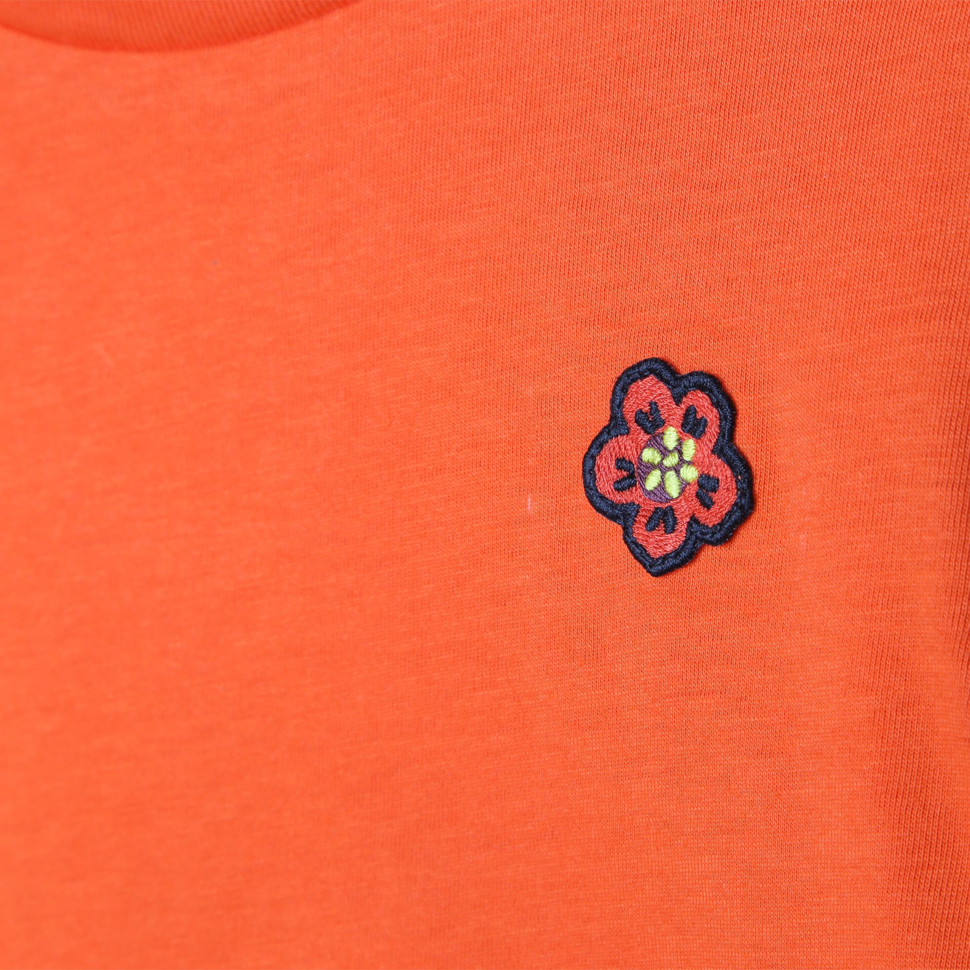 Kenzo Boke Flower Cotton Longsleeve in Orange