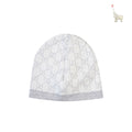 Gucci Intarsia-Knit Wool Beanie GG Logo Grey White Newborn | Babybrandedshop