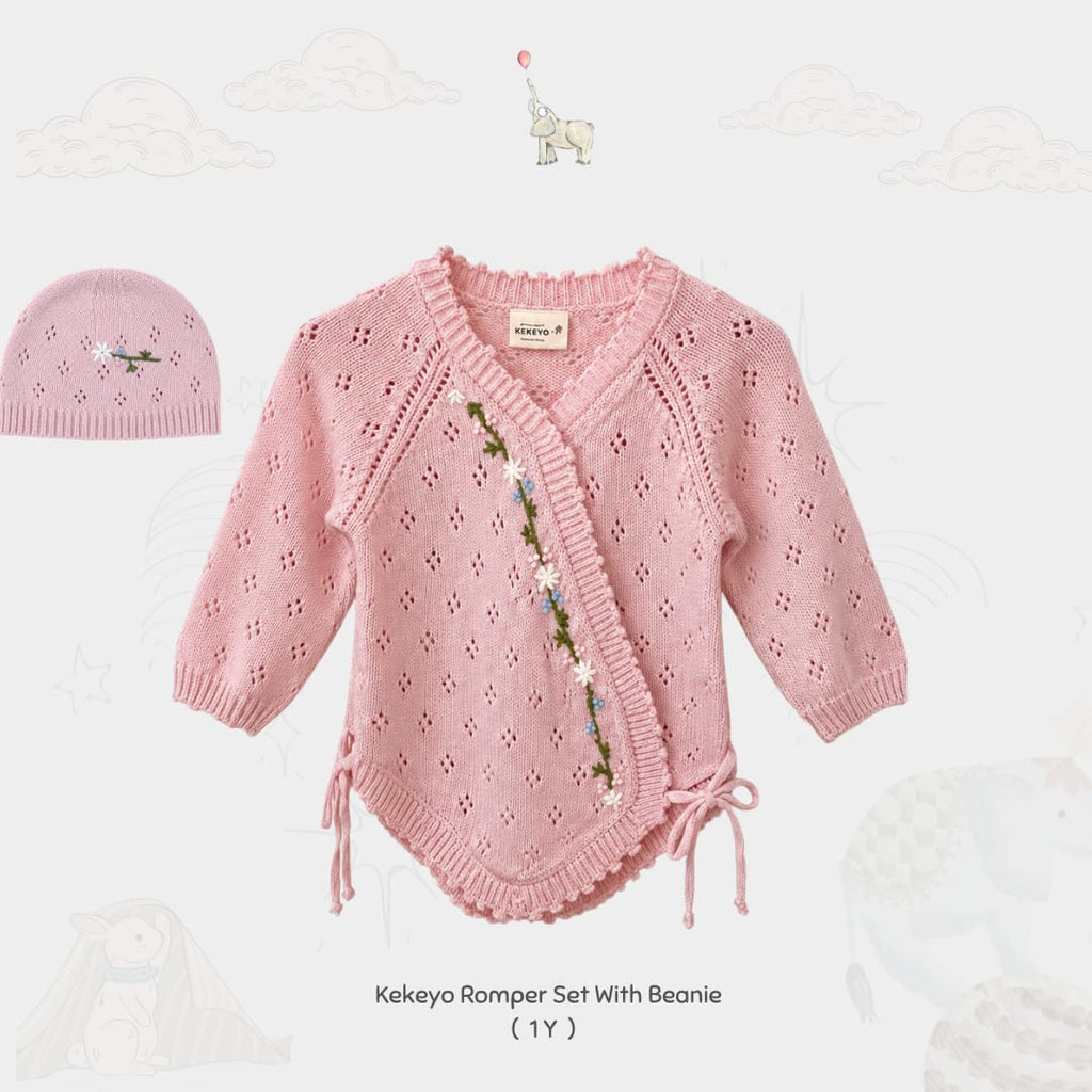 KEKEYO Romper Set With Beanie