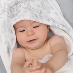 Tartin Et Chocolat Baby Towel in Grey