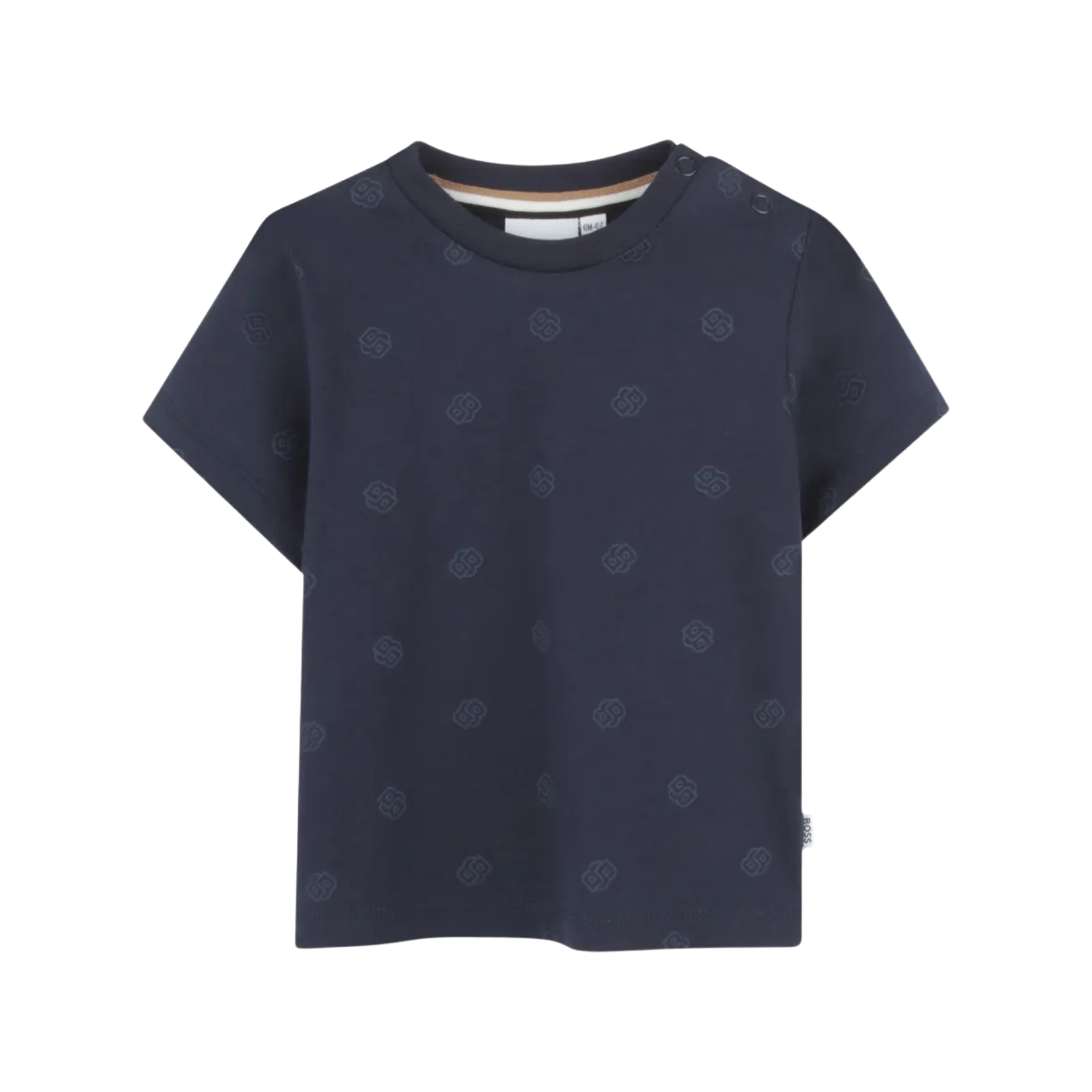 Boss Kids Geometric T-Shirt in Navy