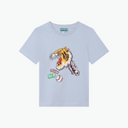 Kenzo Boys Blue Varsity Tiger T-Shirt