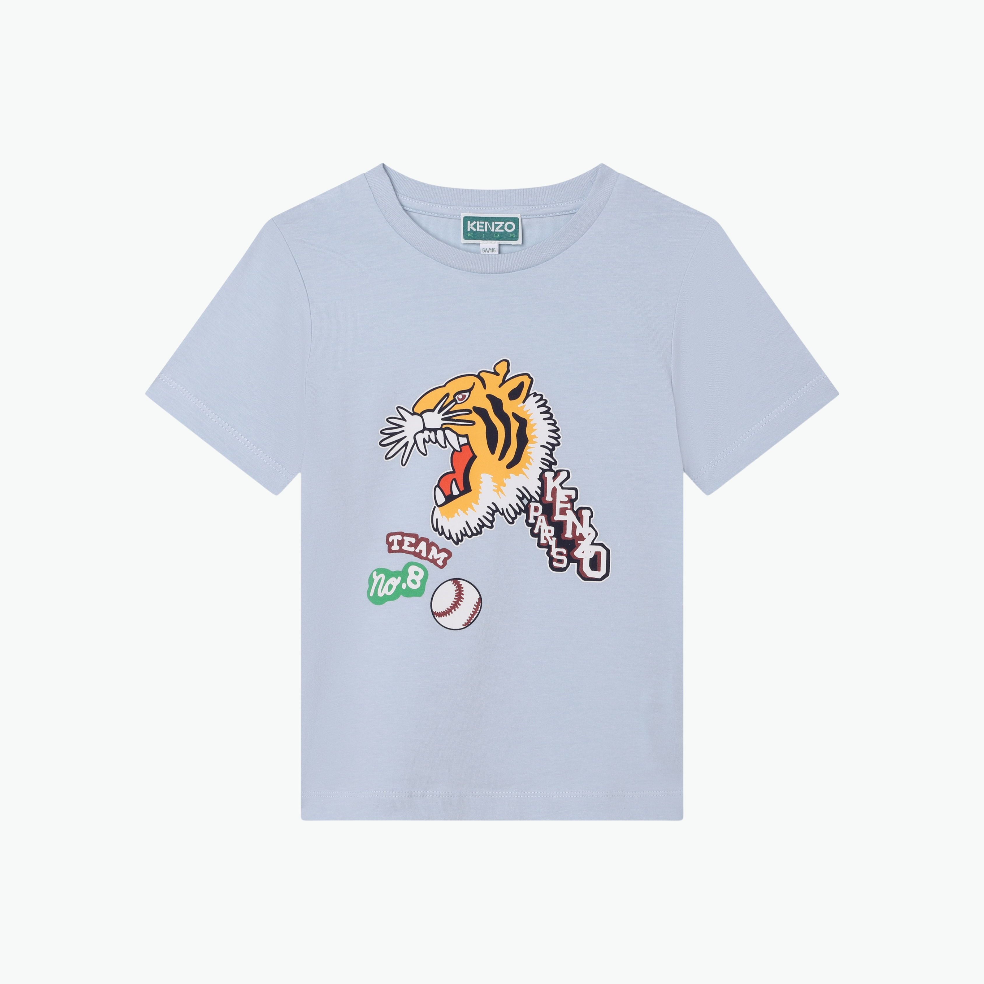 Kenzo Boys Blue Varsity Tiger T-Shirt