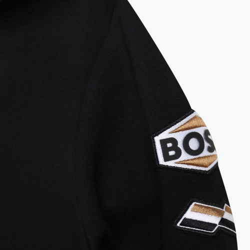 Boss Kids Logo Patch Hooded Jacket