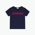 Marc Jacobs Kids Navy Logo Printed T-shirt
