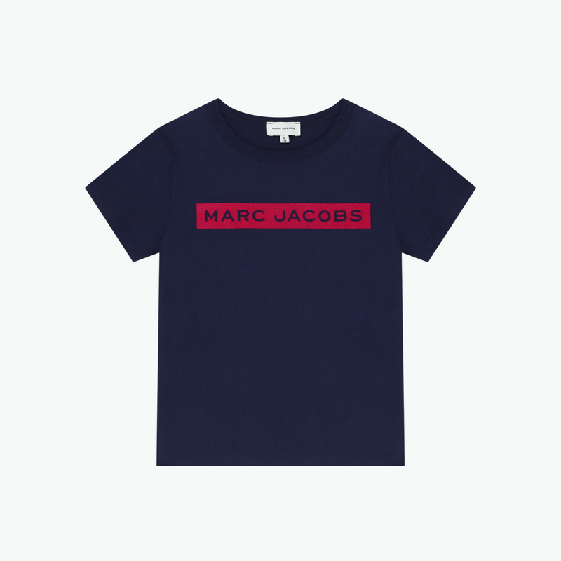 Marc Jacobs Kids Navy Logo Printed T-shirt