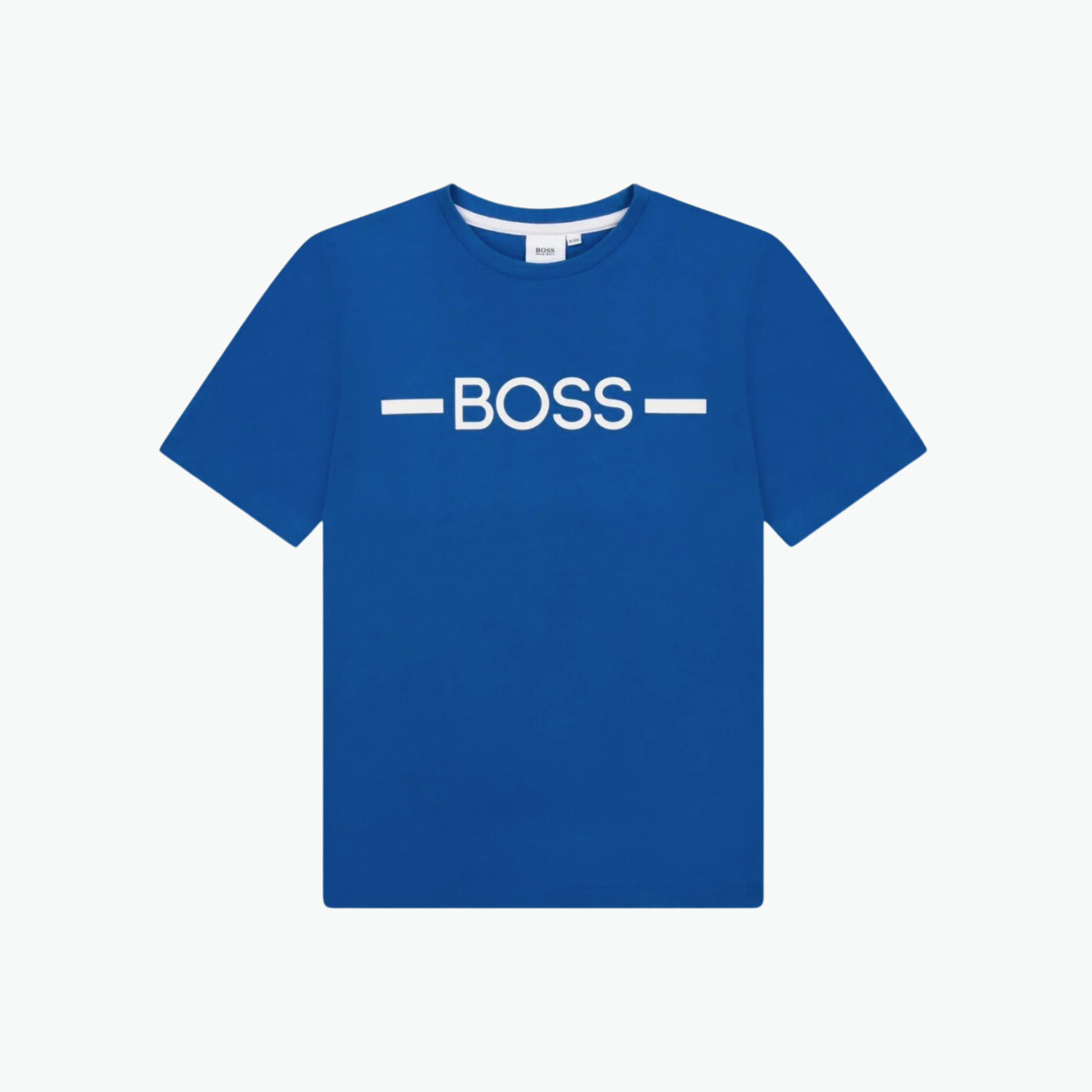 Boss Kids Logo Print T-shirt in Blue