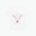 Kenzo Pink Deer T-Shirt in White