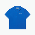 Kenzo Logo Print Polo Shirt in Blue
