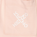 Kenzo Logo Shorts in Light Pink