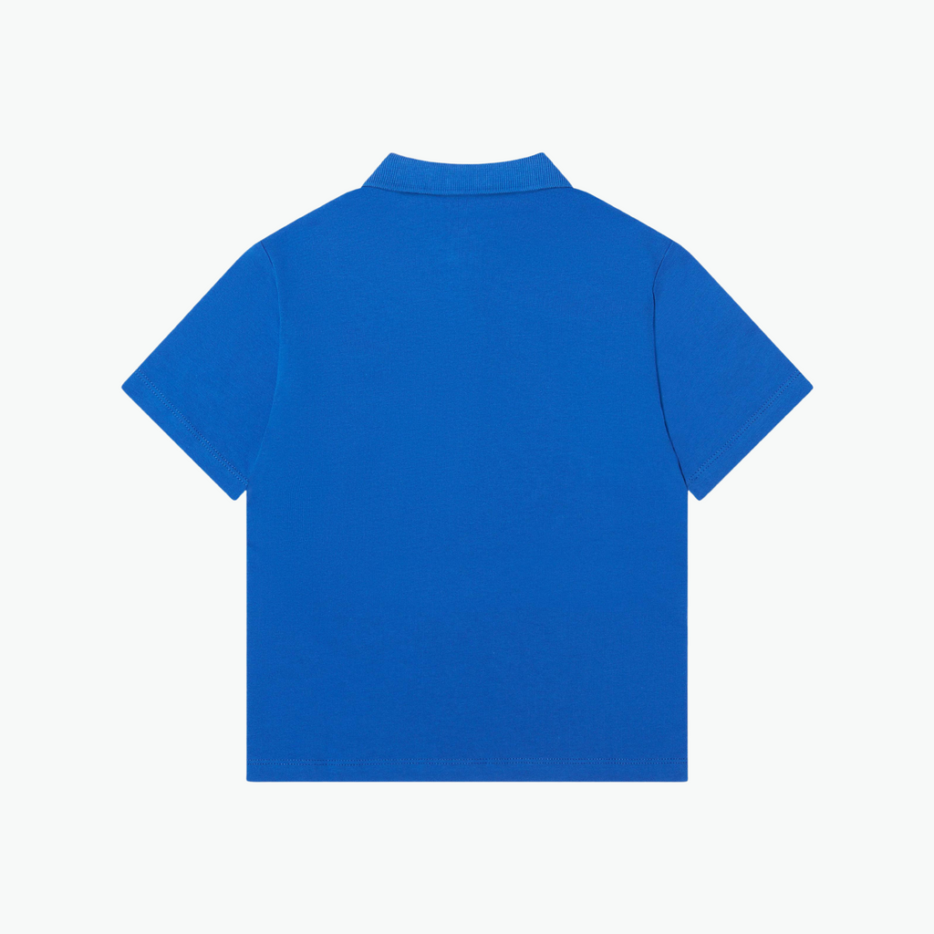 Kenzo Logo Print Polo Shirt in Blue