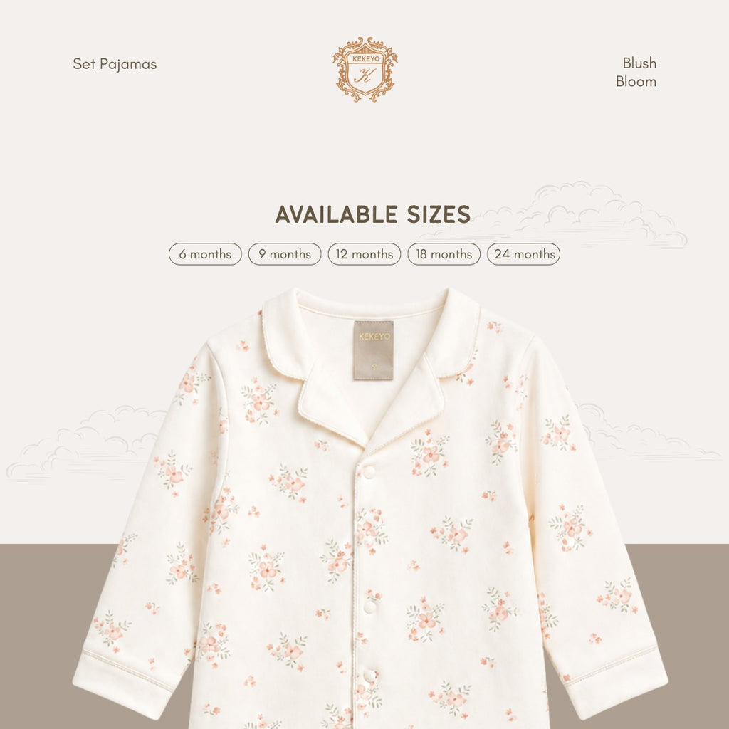 Kekeyo Set Pajamas Blush Bloom | 6M 9M 12M 18M 24M