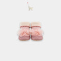 Mammyeve Baby Shoes 7 | Pink Flower Sock Booties | PreWalker | One Size