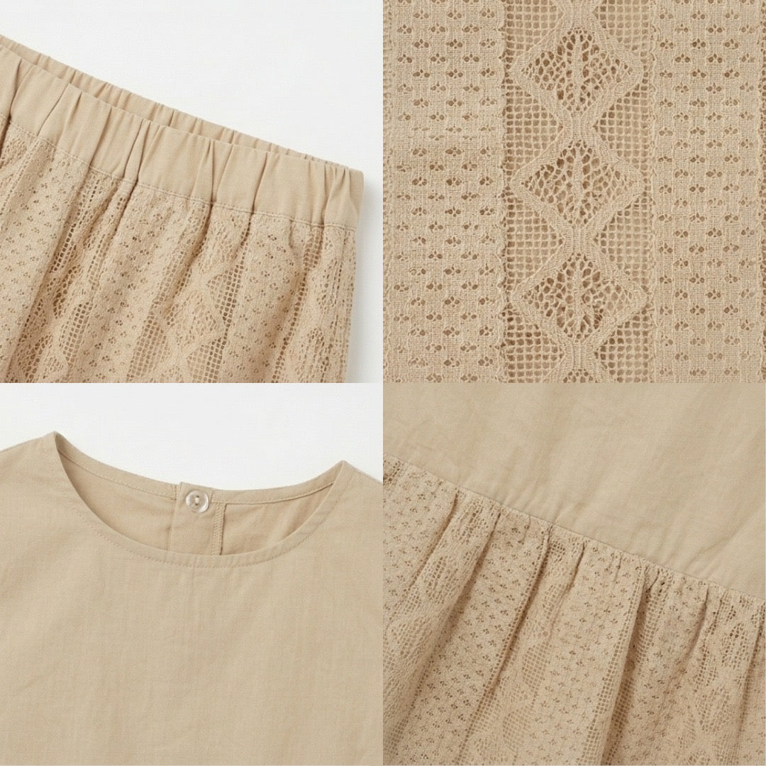 Kekeyo Top & Short Heirs Beige | 7-8Y 9-10Y 11-12Y 13-14Y