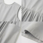 Kekeyo Dress Royal Bloom Japan Cotton Grey | 8Y 10Y 12Y S M L