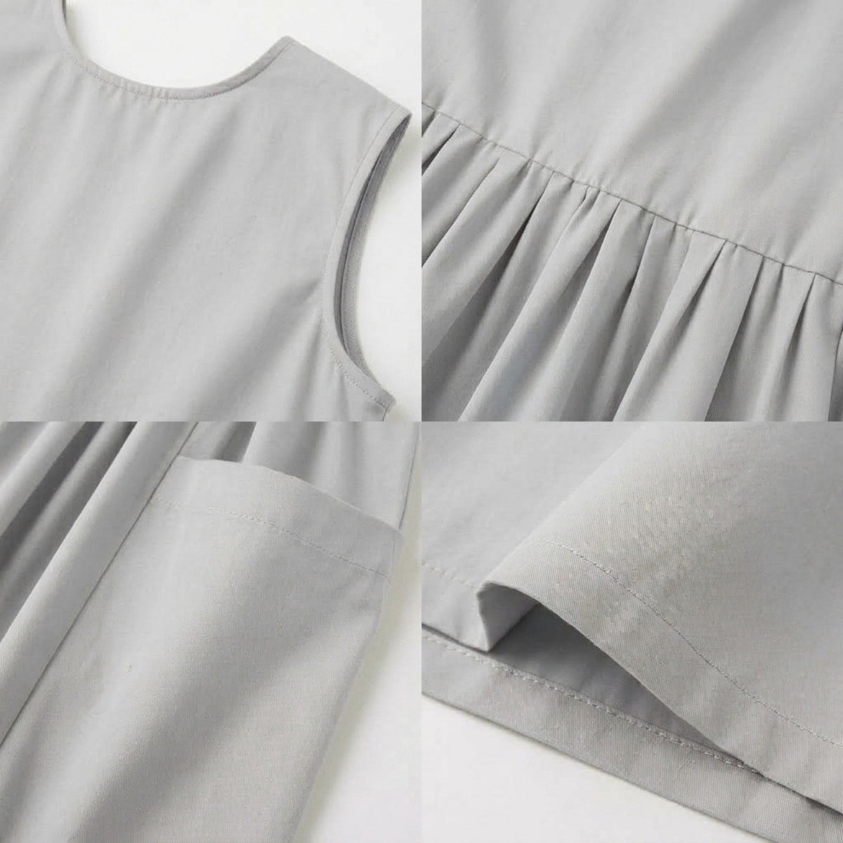 Kekeyo Dress Royal Bloom Japan Cotton Grey | 8Y 10Y 12Y S M L