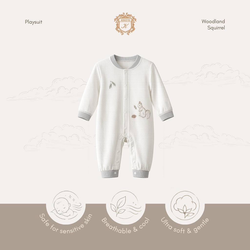 Kekeyo Playsuit Woodland Squirrel | 6M 9M 12M 18M 24M