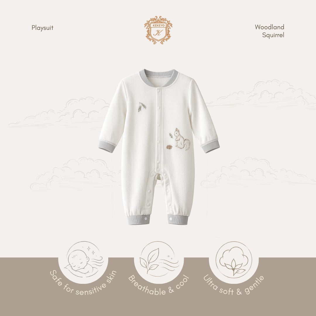 Kekeyo Playsuit Woodland Squirrel | 6M 9M 12M 18M 24M