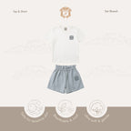 Kekeyo Set Top & Short Blueish | 4Y 8Y 10Y