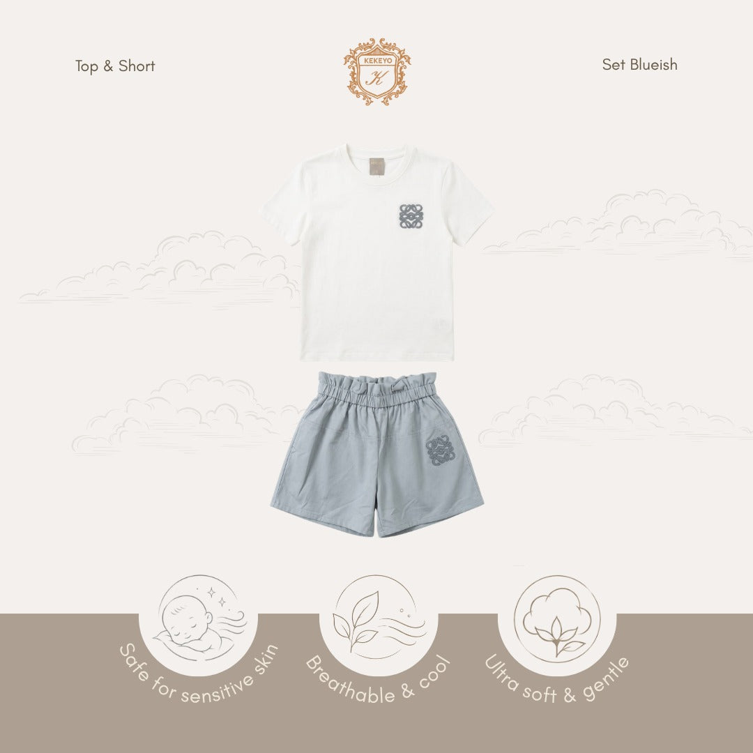 Kekeyo Set Top & Short Blueish | 4Y 8Y 10Y