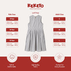 Kekeyo Dress Royal Bloom Grey | 8Y 10Y 12Y S M L