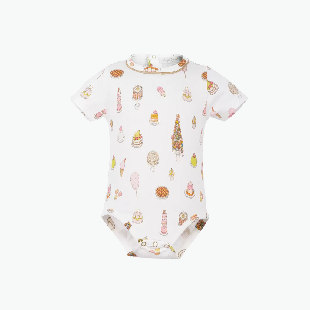 Atelier Choux Sweetie Pie Pink Newborn Baby Onesie